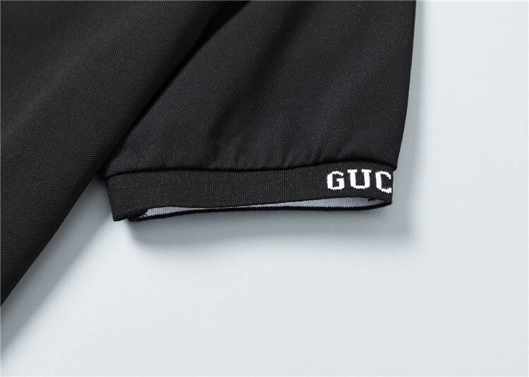 Gucci GG Marmont Print Polo Black Gray Polo Shirt - 5