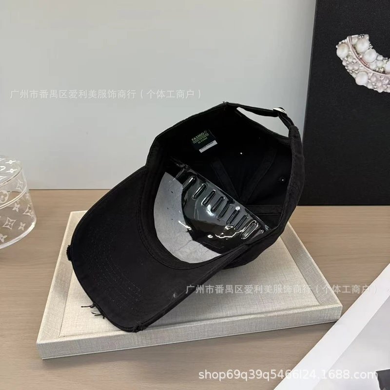 Chrome Hearts Distressed Cross Embroidered Baseball Cap Gray - 13