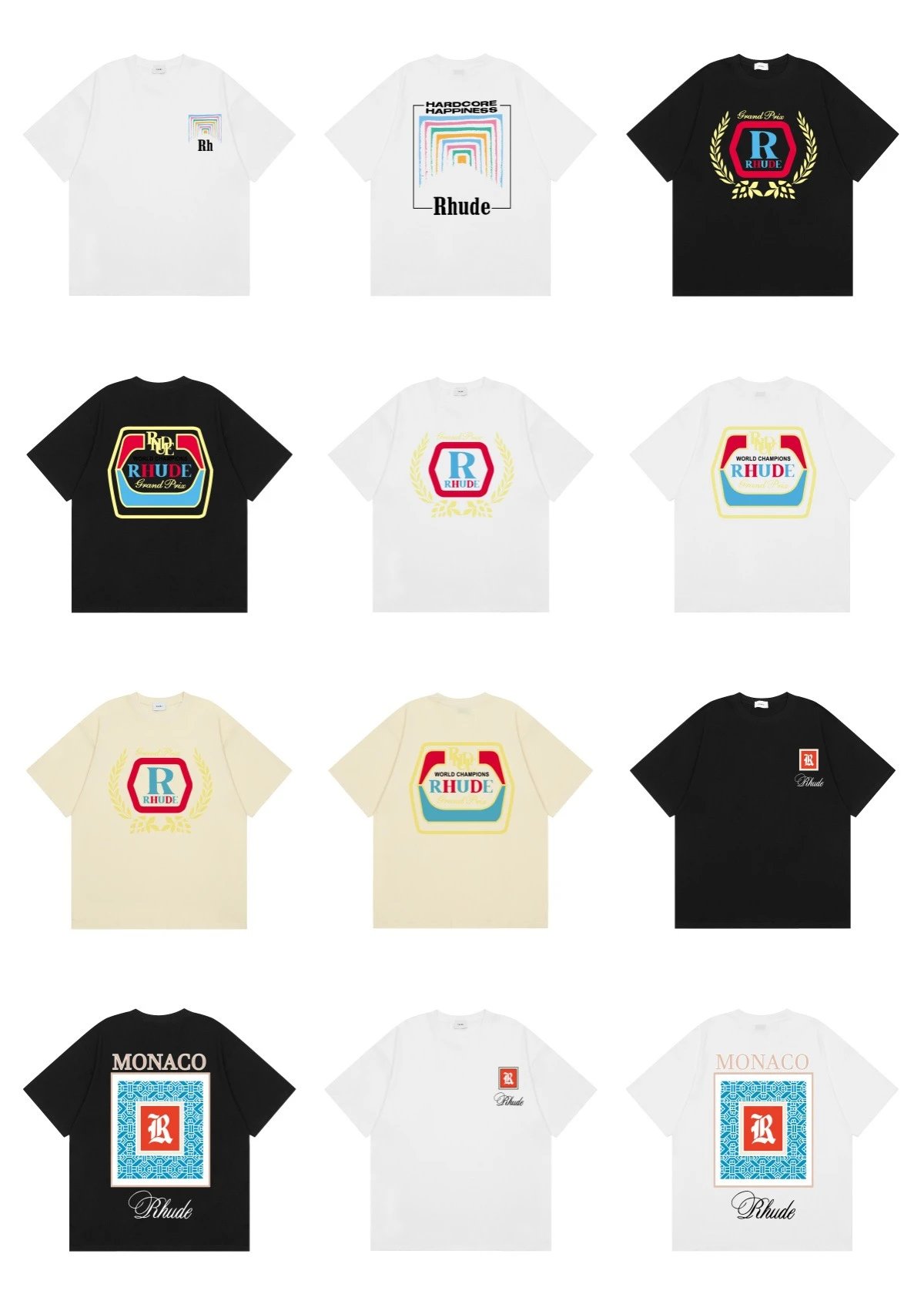 Rhude Yacht Club Graphic Print Black T-Shirt - 12