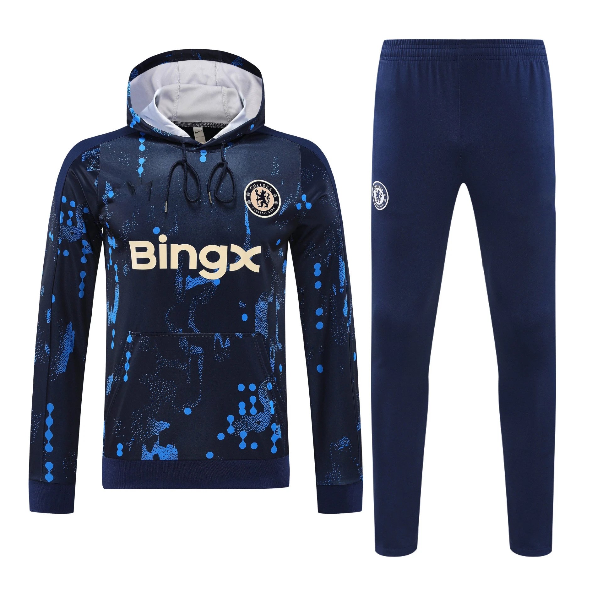 AFA Argentina National Team Training Hoodie and Sweatpants Set Light Blue / Navy Tracksuit - 8