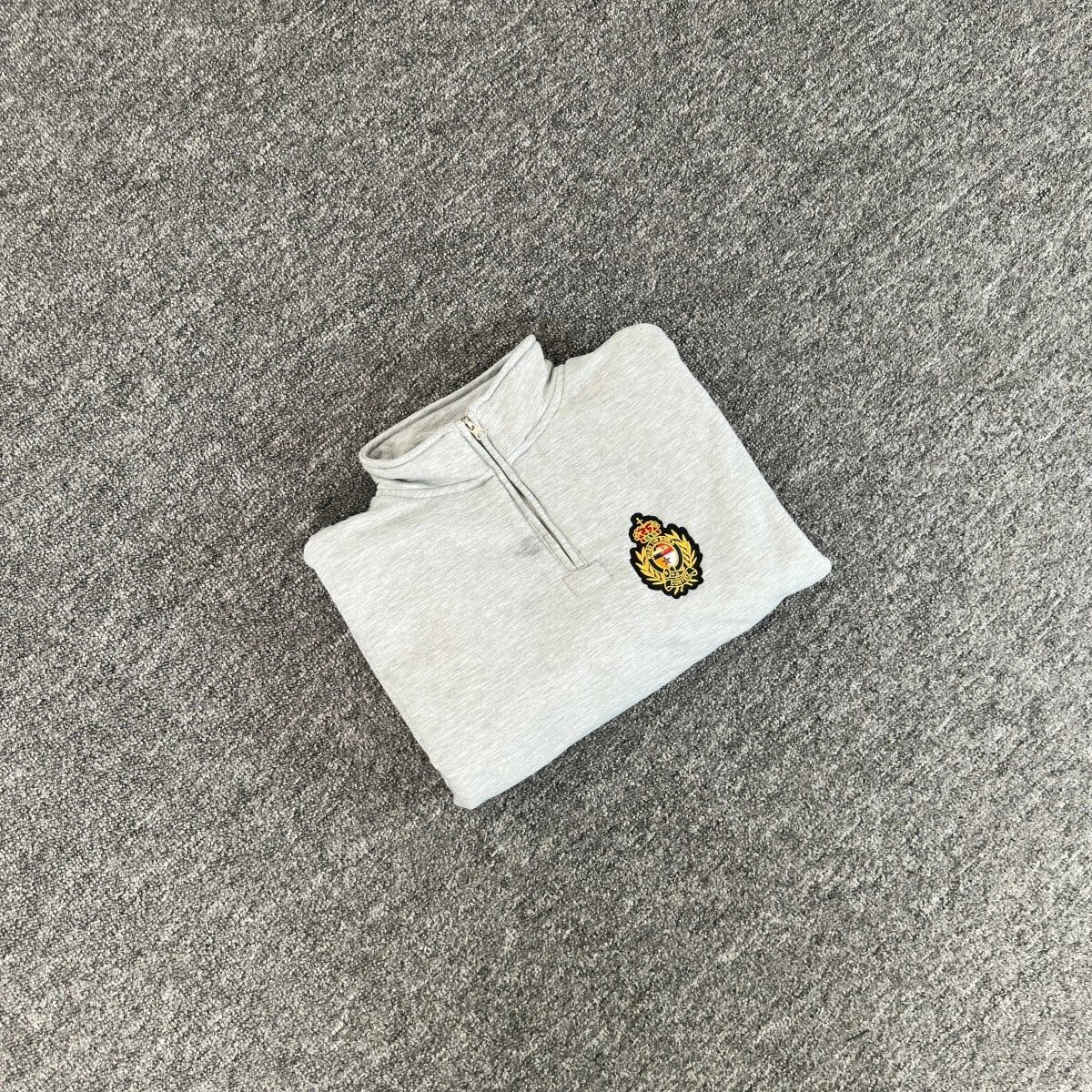 Burberry Logo-Embroidered Heather Gray Sweatpants - 28