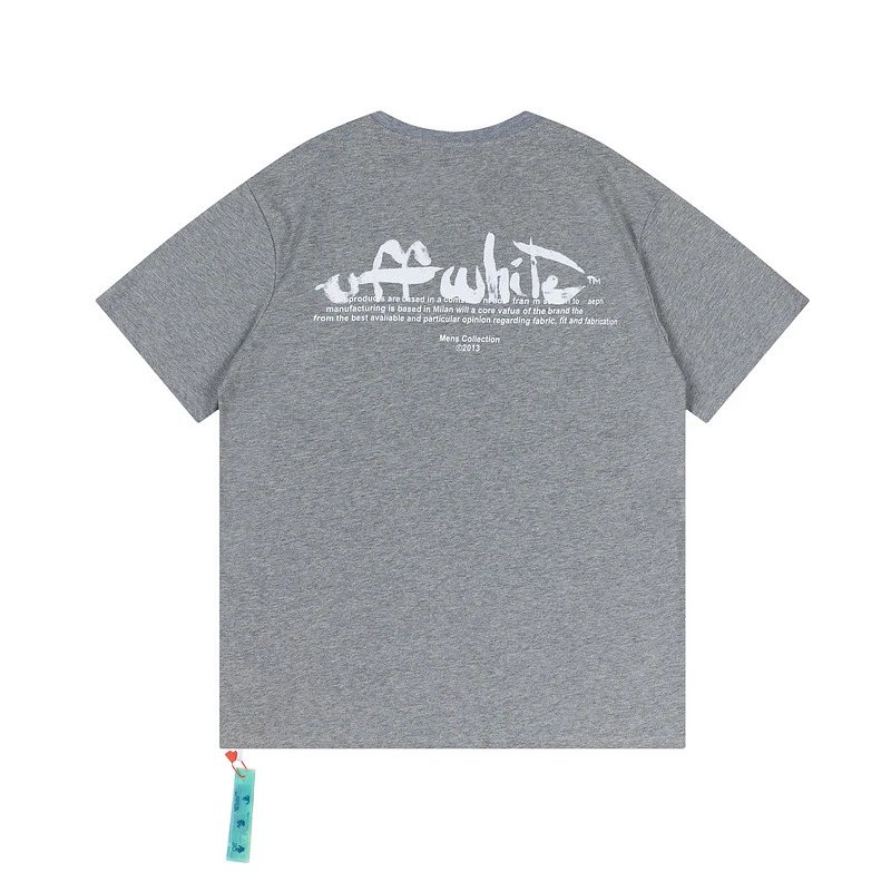 Off-White Crocodile Print Acid Wash Black T-Shirt - 9