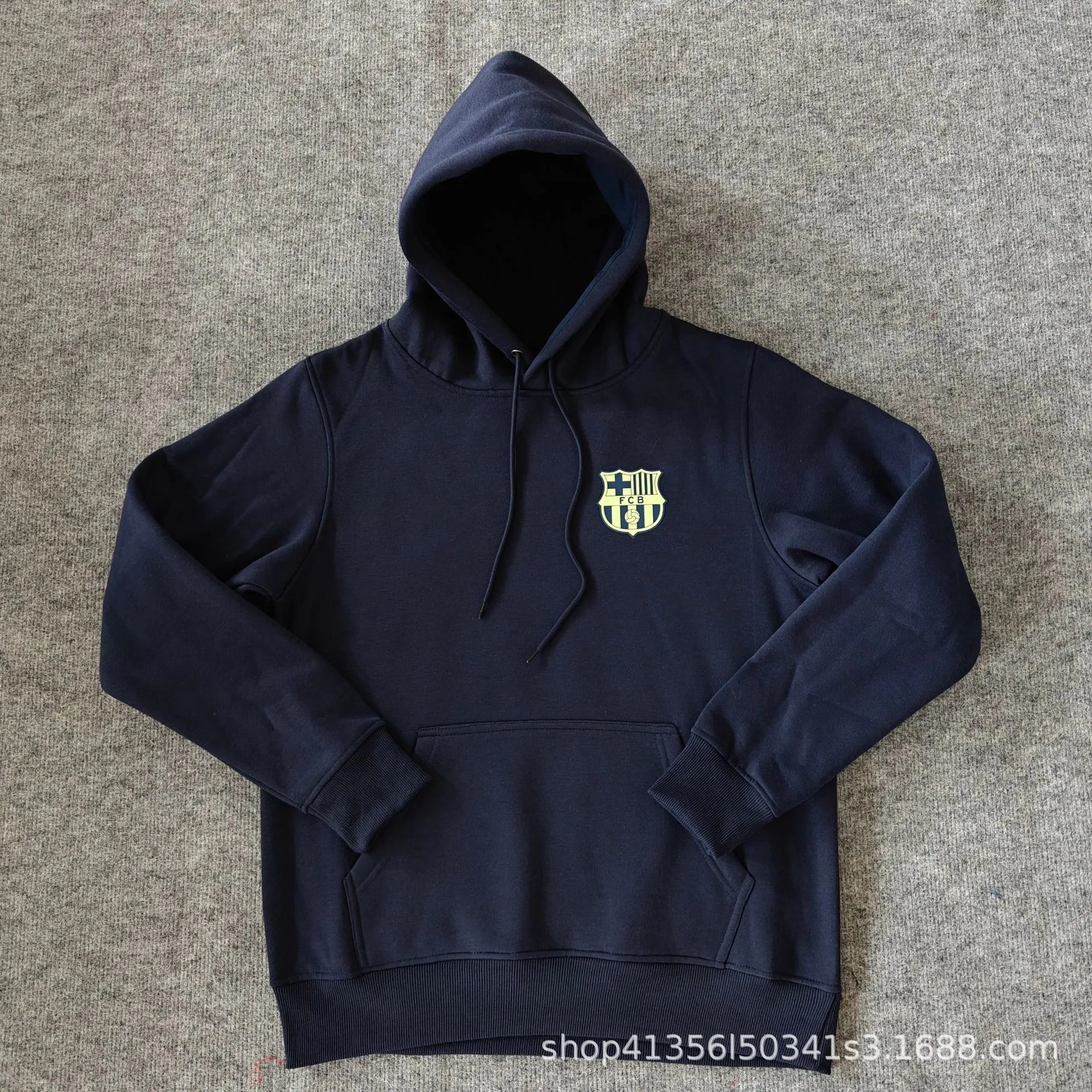 AC Milan Embroidered Hoodie Navy - 12
