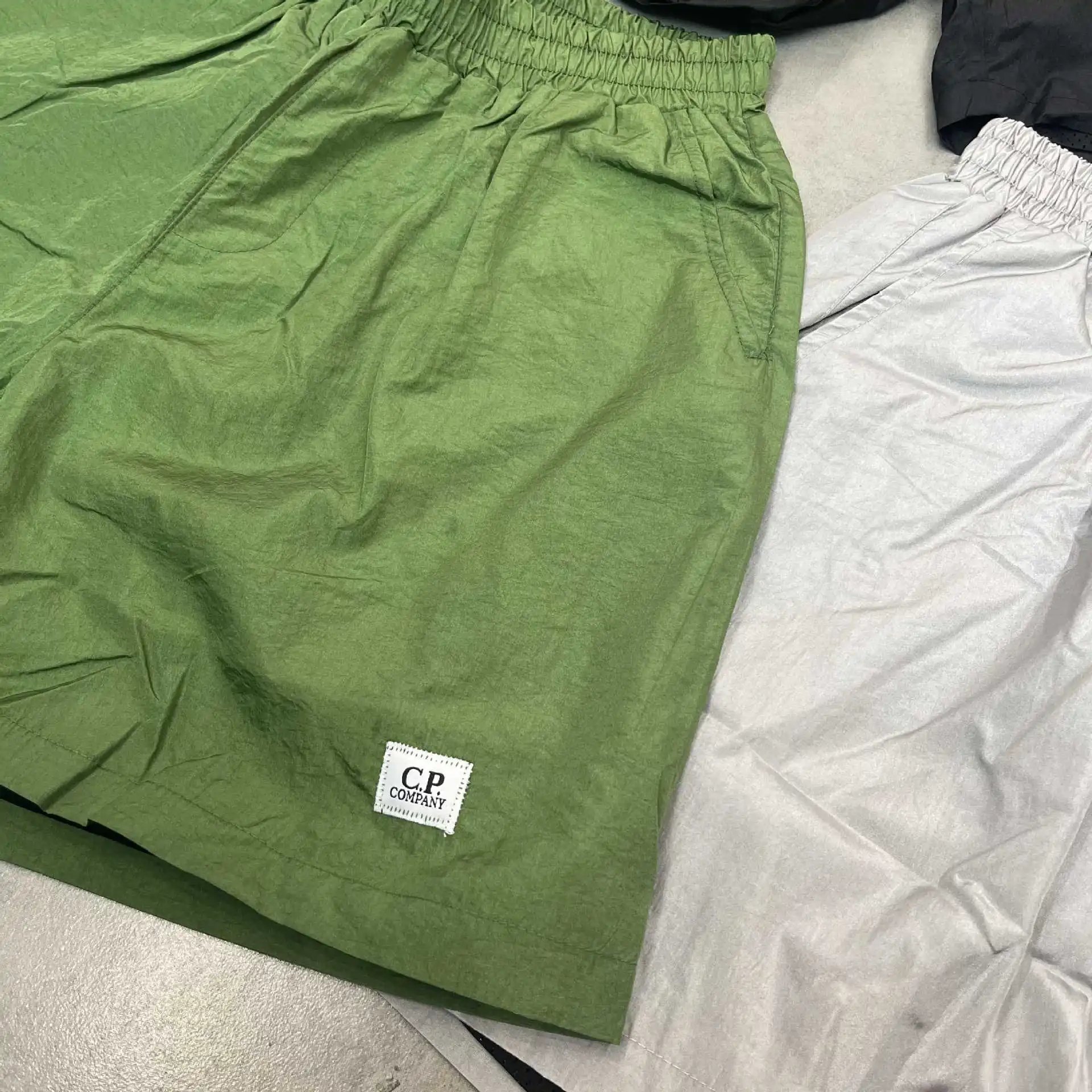 C.P. Company Goggle Shorts Army Green Shorts - 9
