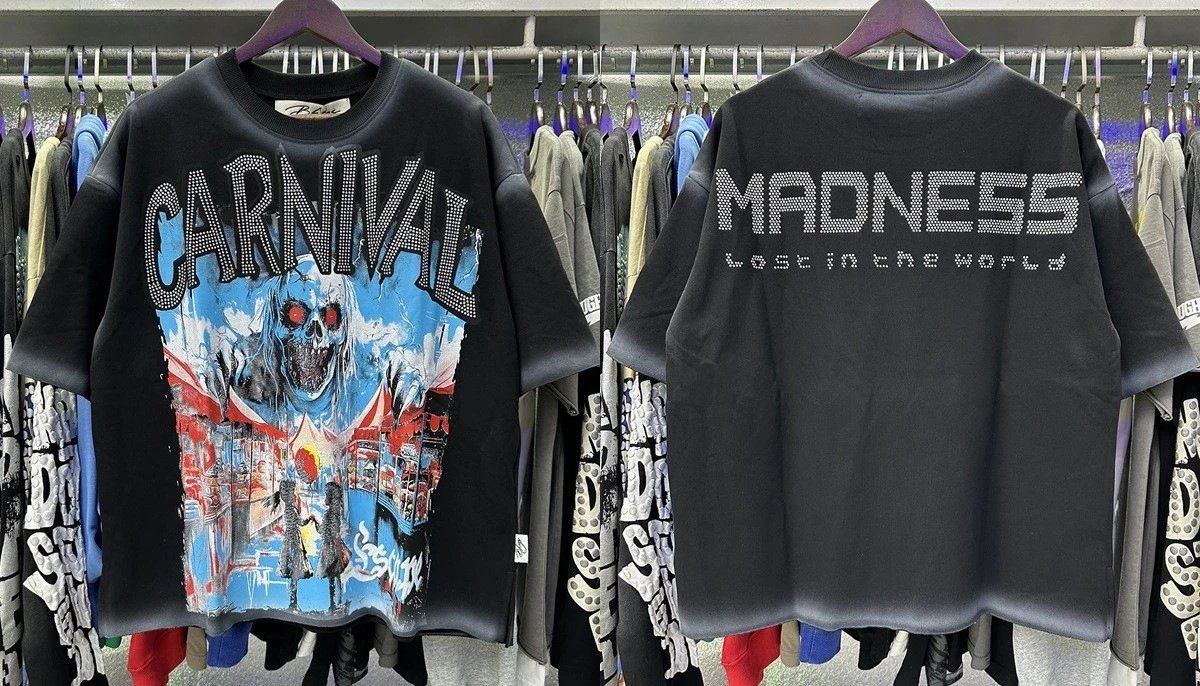 Design Bkys Punk Skull Graphic Oversized T-Shirt Black T-Shirts - 8