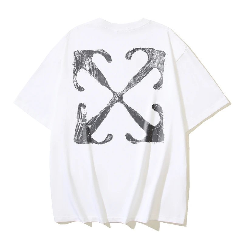 Off-White T-Shirts Short-Sleeve Graphic T-Shirt — 182 White mark, black