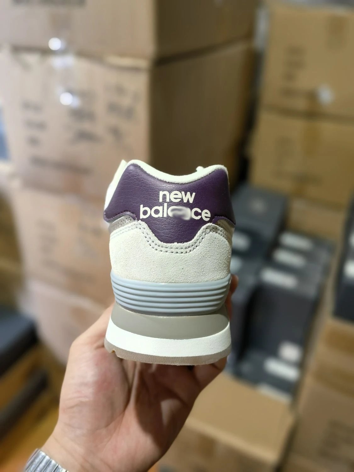 New Balance 574 Suede Beige Brown Sneakers - 5