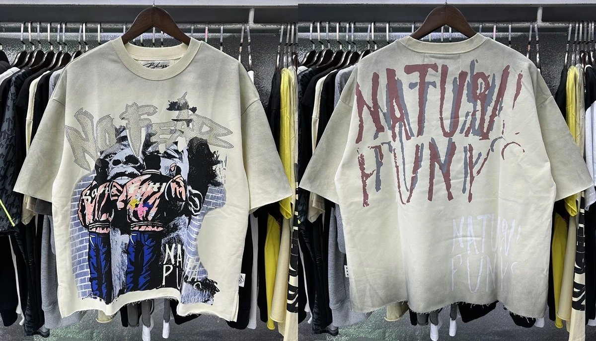 Design Bkys Punk Skull Graphic Oversized T-Shirt Black T-Shirts - 22