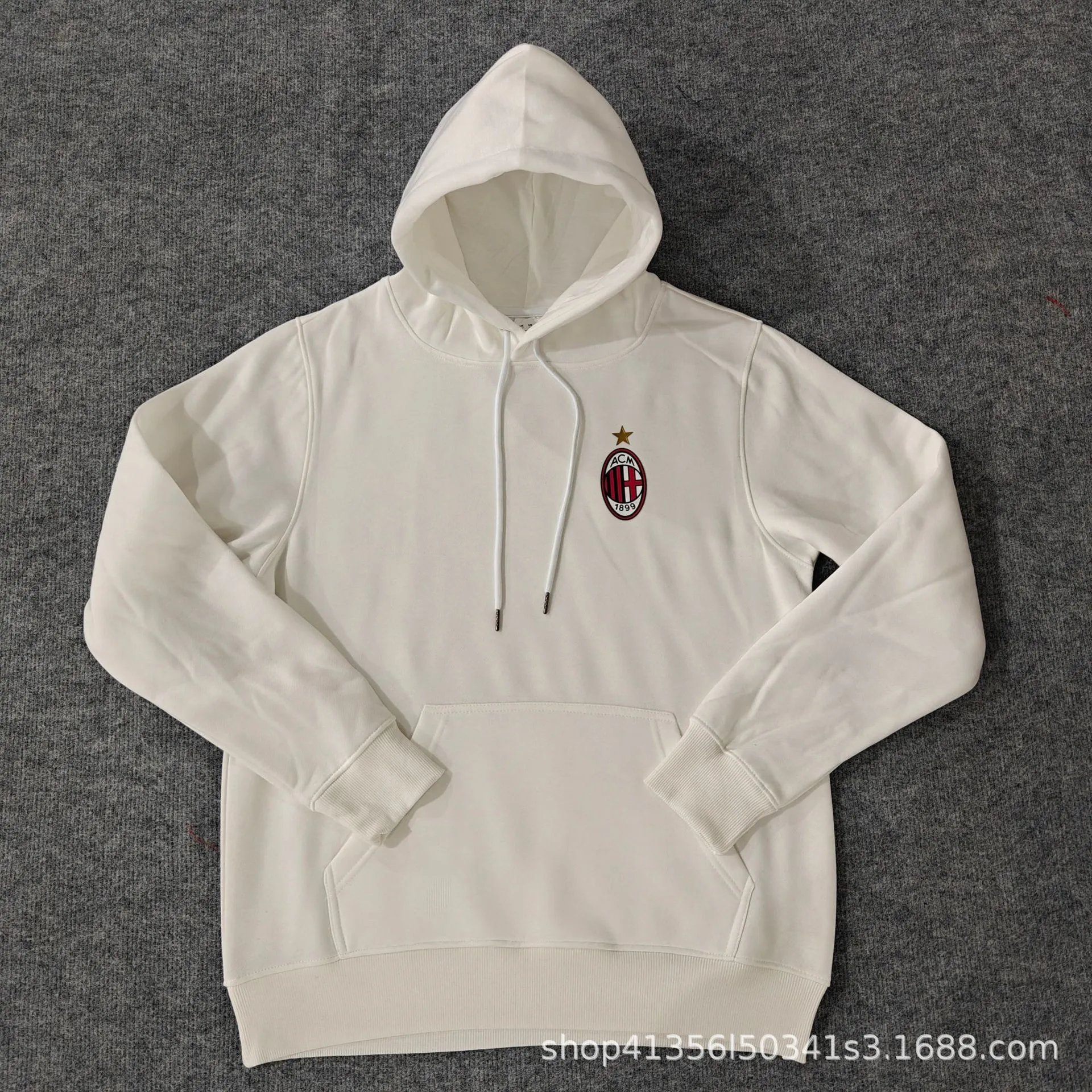 AC Milan Embroidered Hoodie Navy - 7