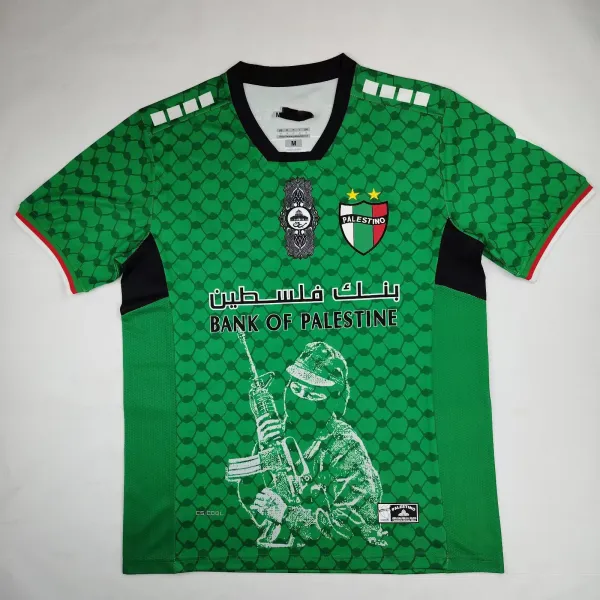 Design Palestino x Bank of Palestine Custom Football Jersey Green Jersey - 1