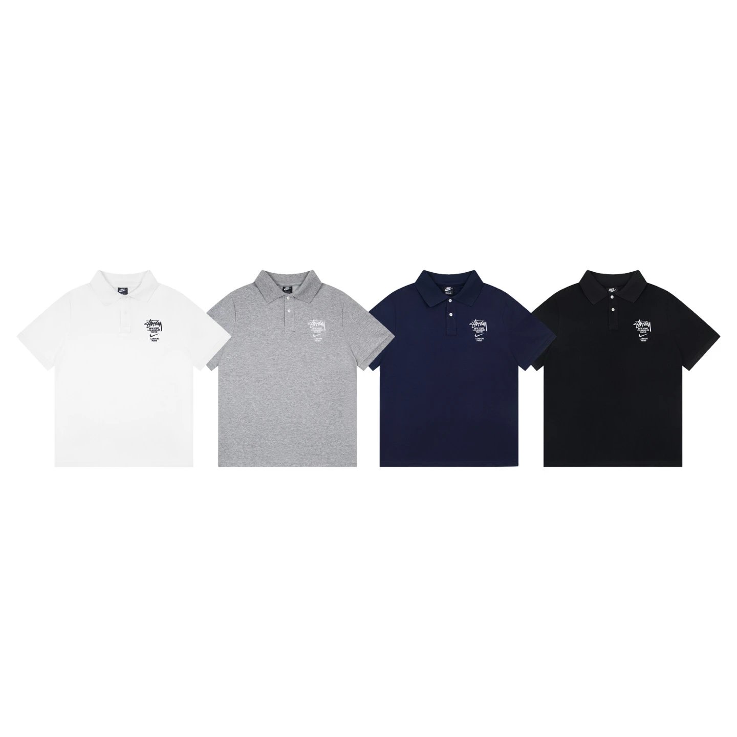 Stussy x Nike Polo Shirt Gray - 9