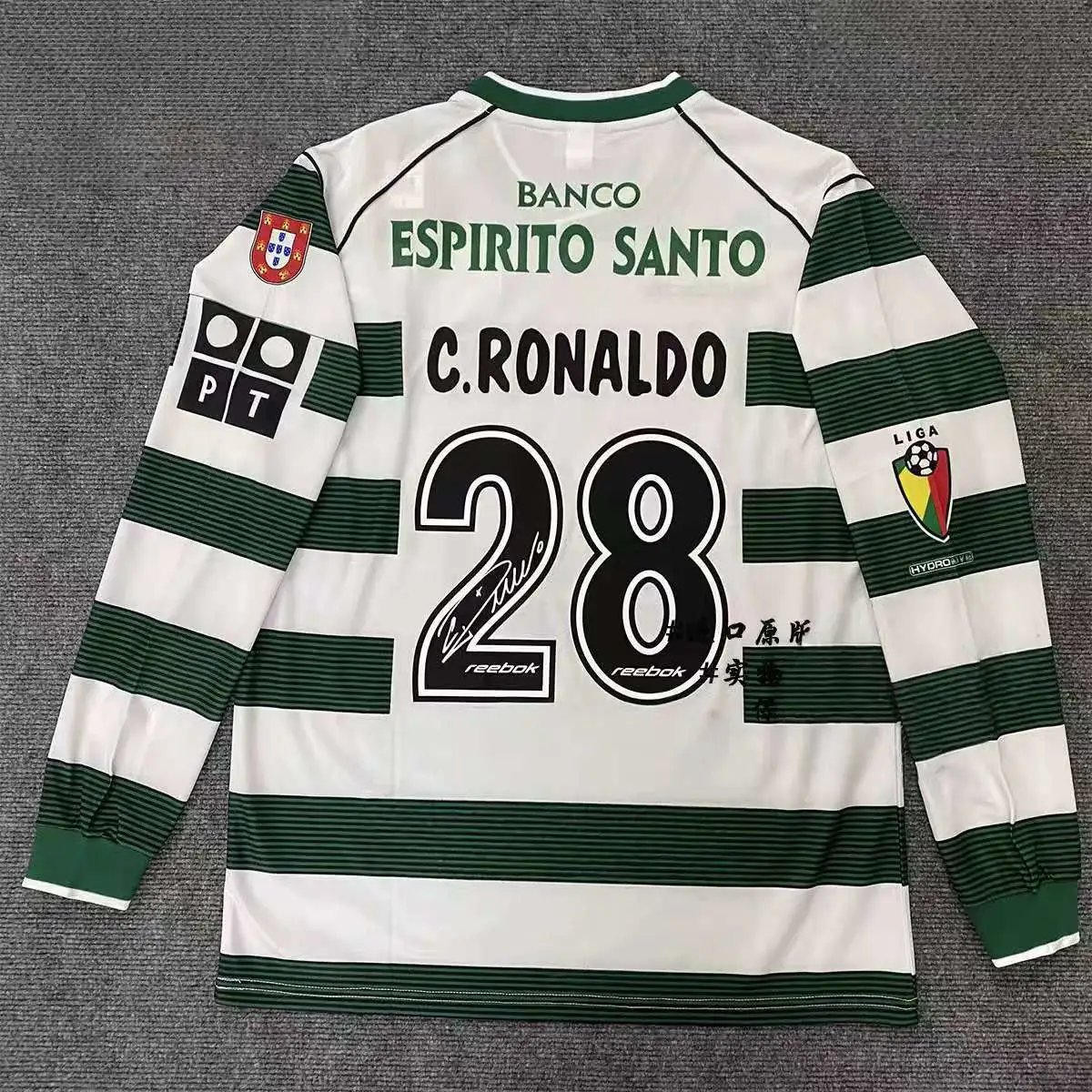 Reebok Sporting CP Lisboa 2002-03 Away Jersey White / Green - 12