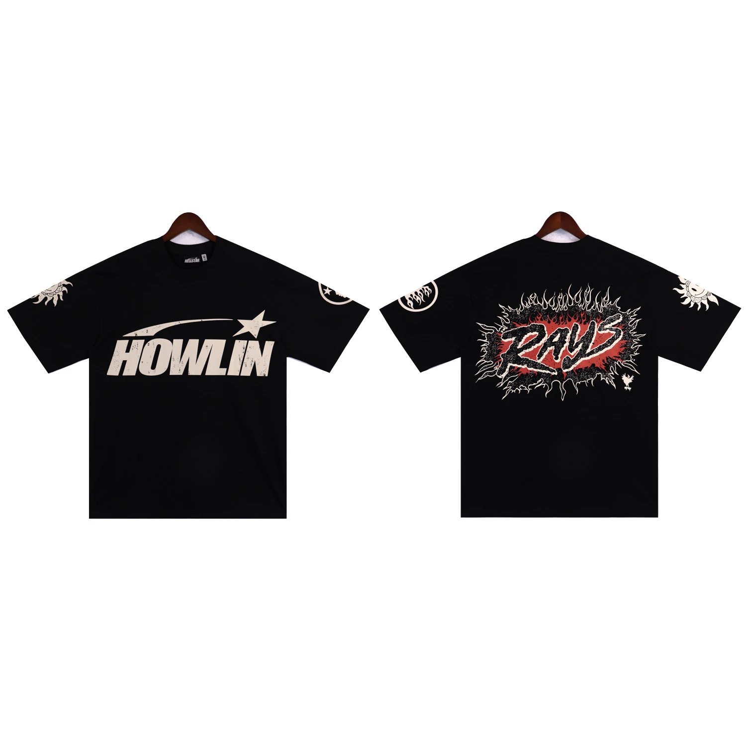 Hellstar Star Flame Graphic T-Shirt White - 3