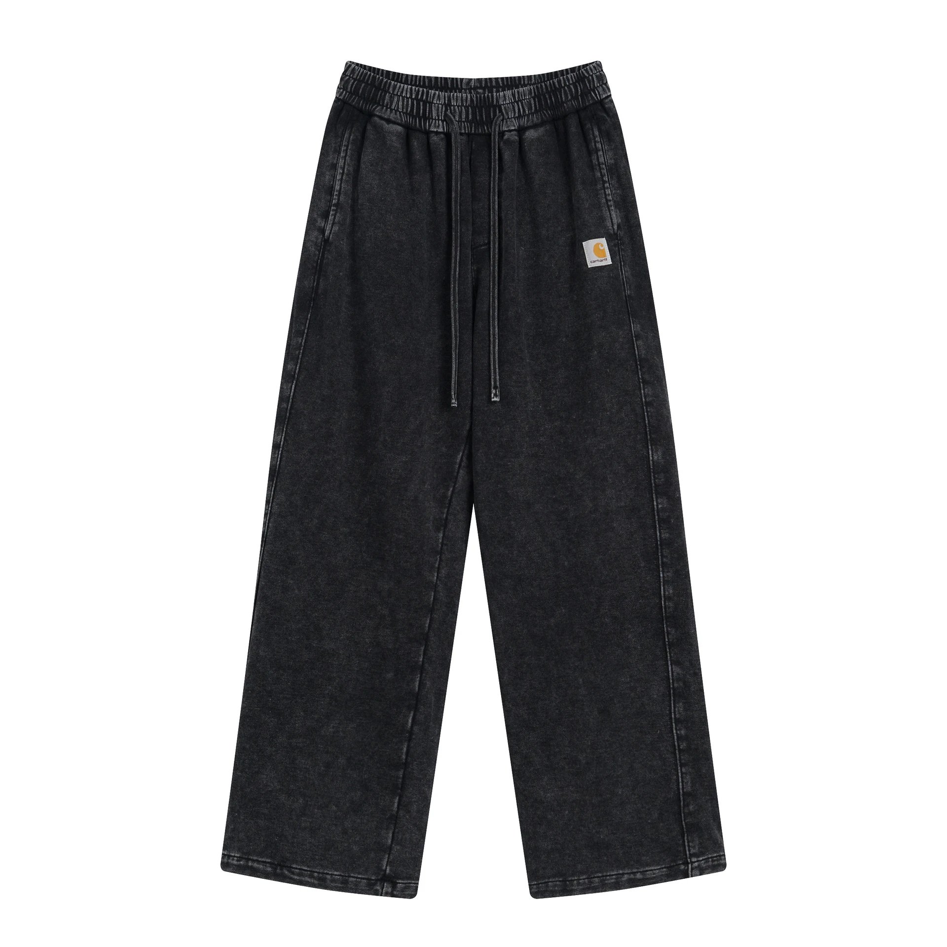 Carhartt Work In Progress Carhartt WIP Sweatpants Navy with Yellow Logo Sweatpants - 45