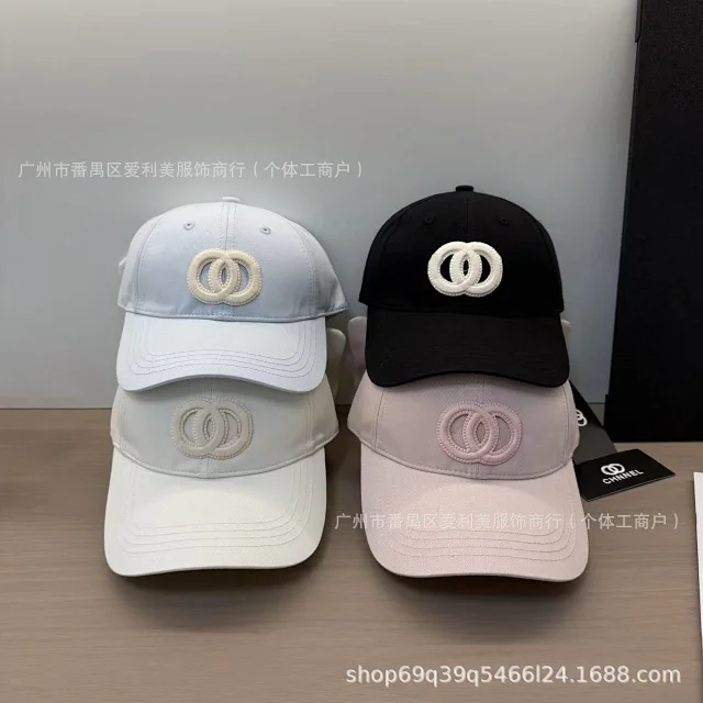 Unbranded Hats Baseball Cap with Interlocking Ring Embroidery and Back Bow product detail image 1