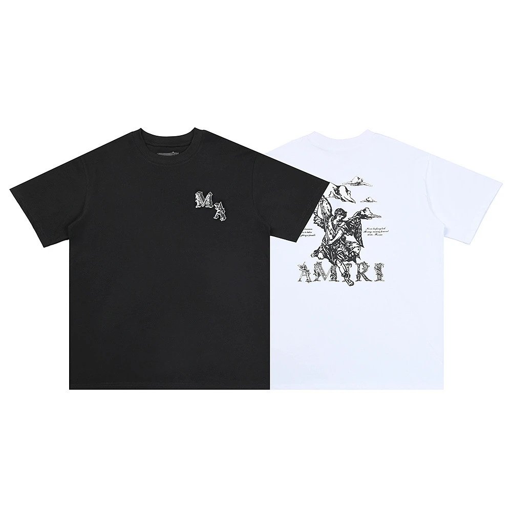 Amiri Dripping Logo Yellow T-Shirt - 3