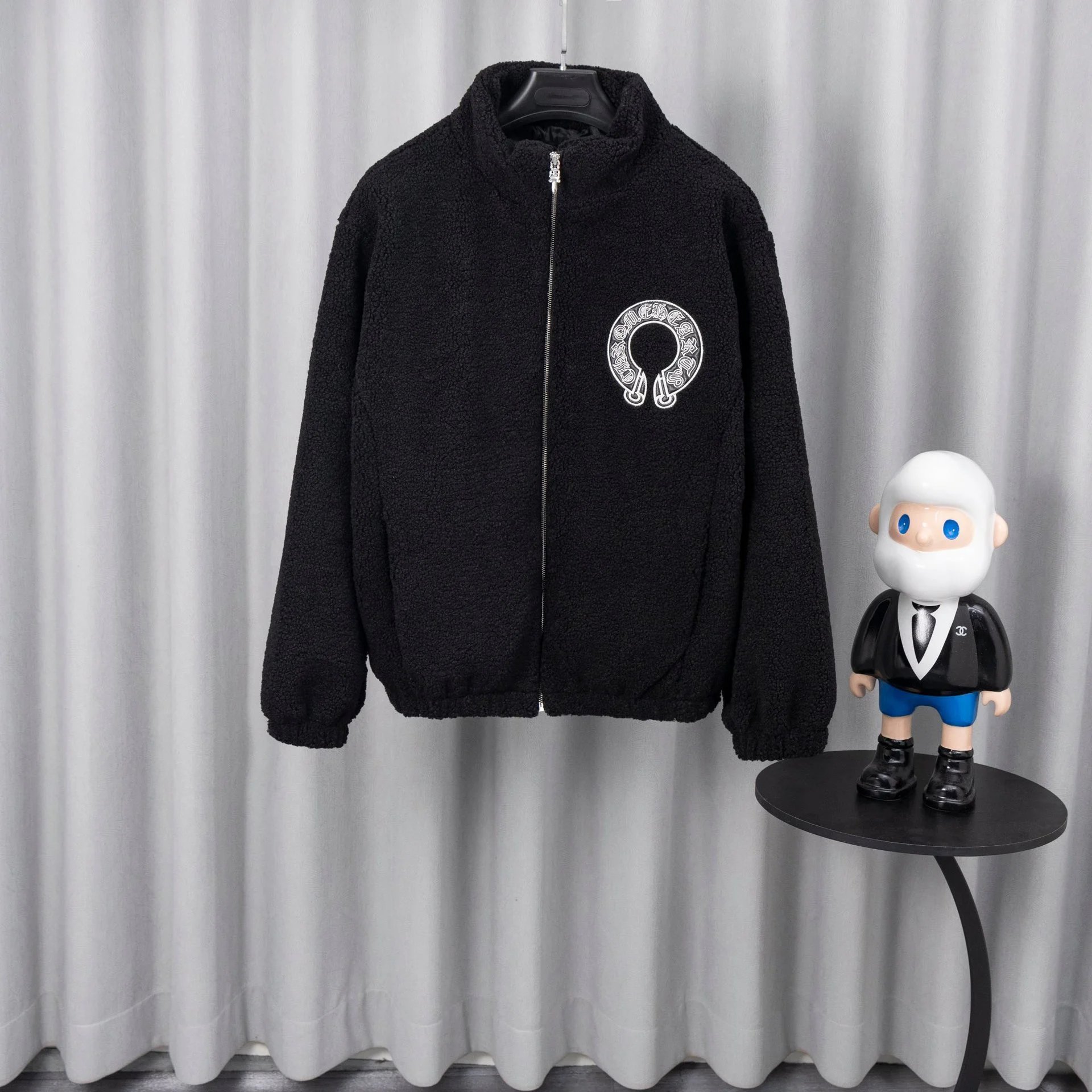 Chrome Hearts Varsity Jacket Black and White Outerwear Jacket - 6