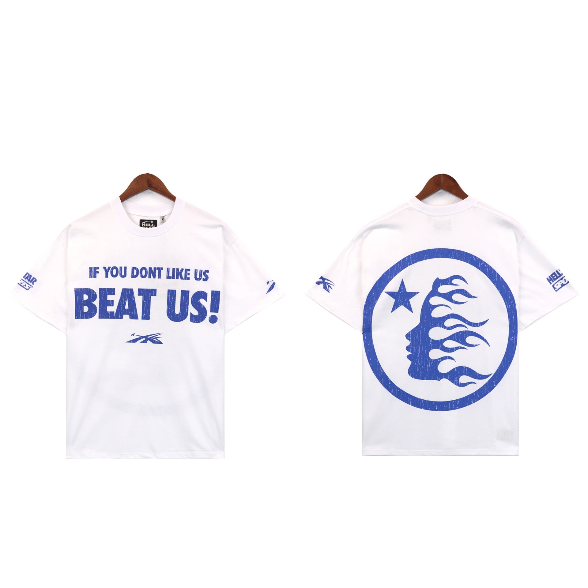 Hellstar Star Flame Graphic T-Shirt White - 12