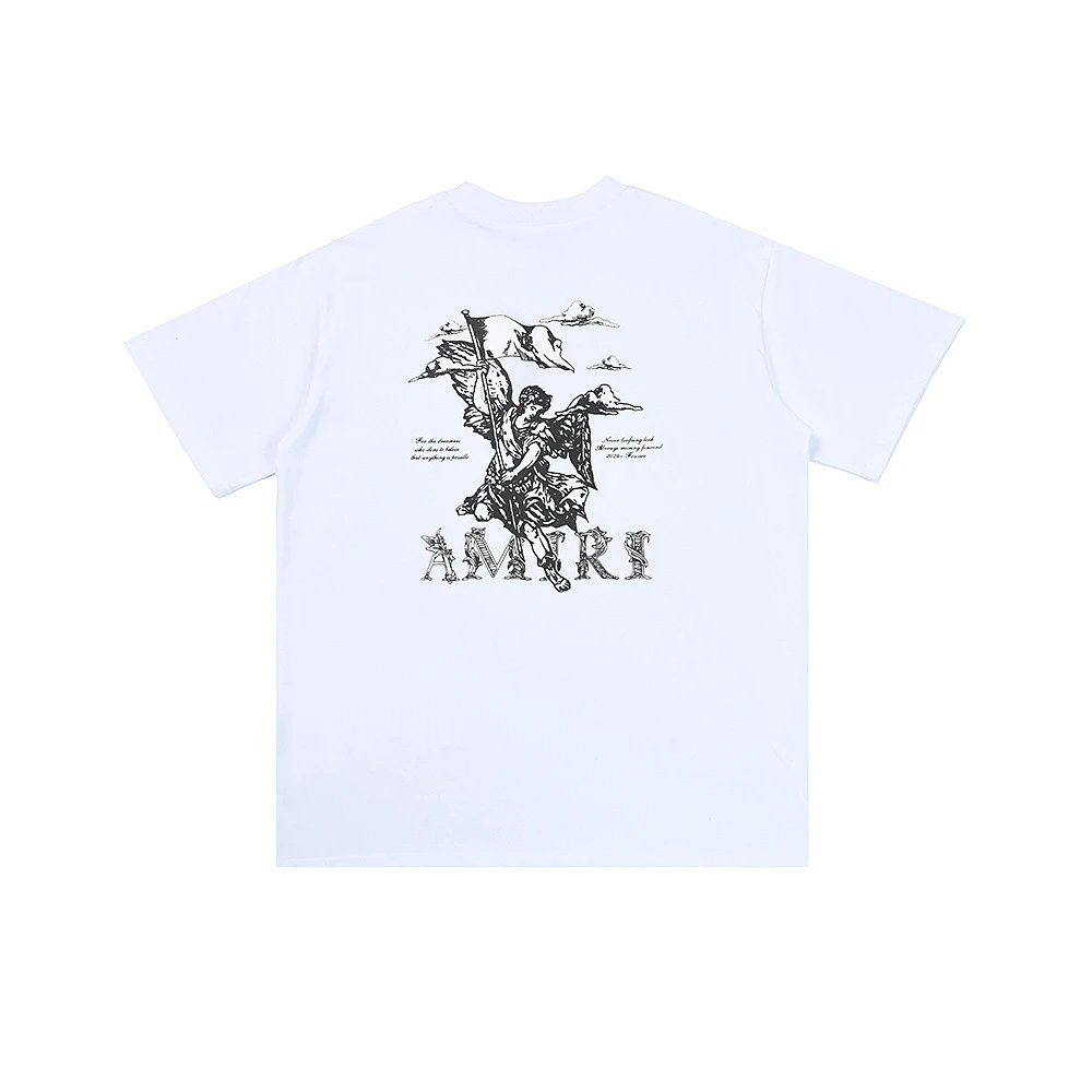 Amiri Dripping Logo Yellow T-Shirt - 5