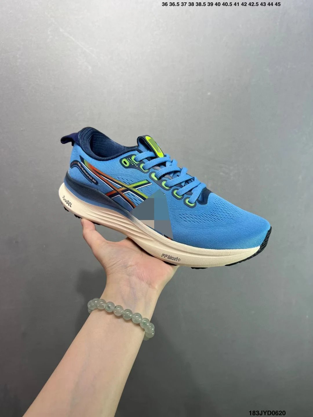 Asics Gel-Kayano 32 Navy Blue Turquoise Running Shoes - 16