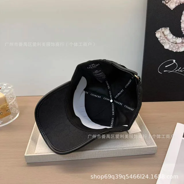 Coach Hats Baseball Cap with All-Over C Pattern and Leather Logo Patch product detail image 5