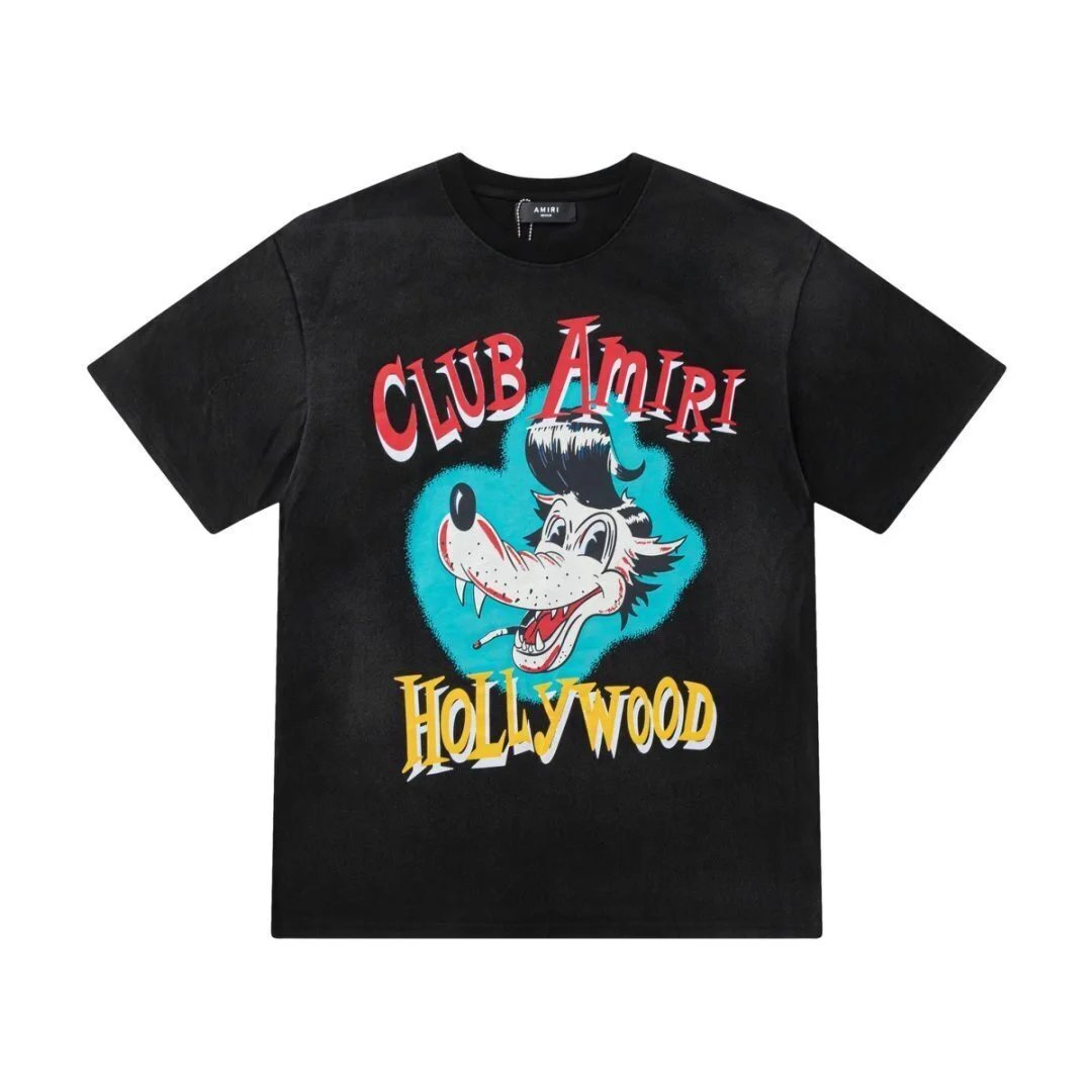 Amiri Club Amiri Hollywood Graphic T-Shirt Black - 8
