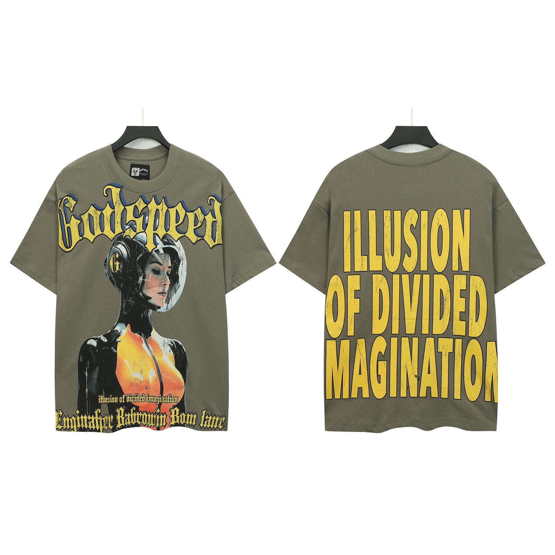 Hellstar Records x Death Before Dishonor Graphic Print White T-Shirt - 23