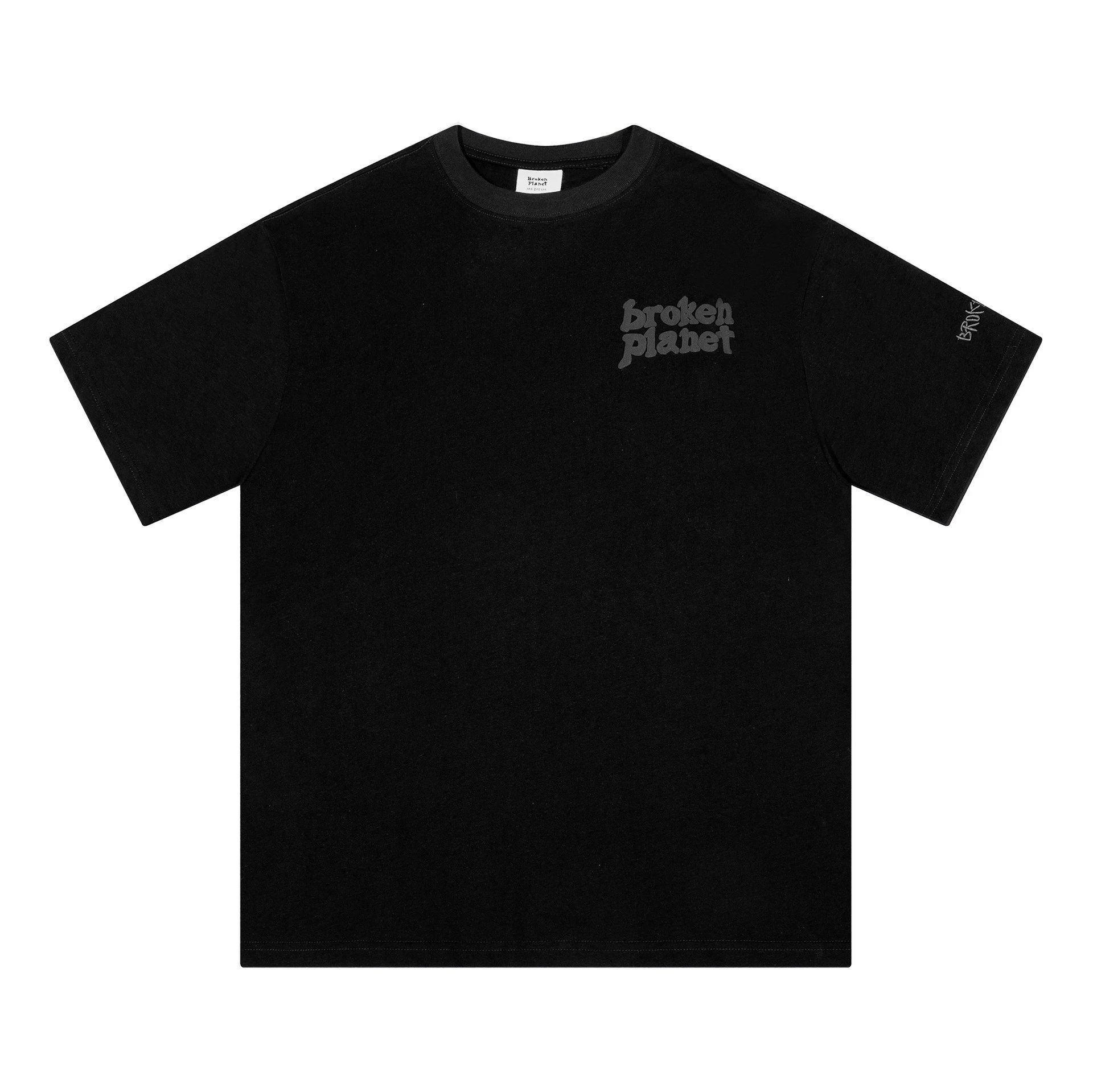 Broken Planet Skull Crossbones Graphic T-Shirt Black - 39
