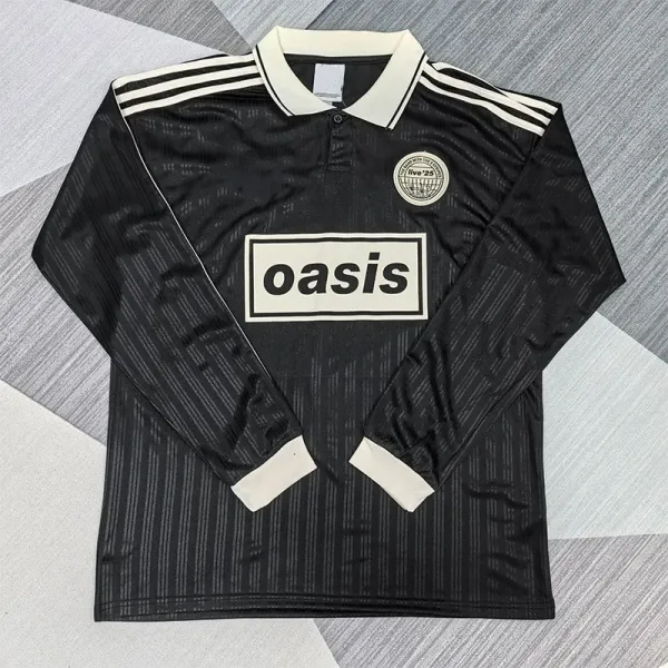 Adidas Originals x Oasis Live 25 Long Sleeve Polo Black Polo Shirt - 1