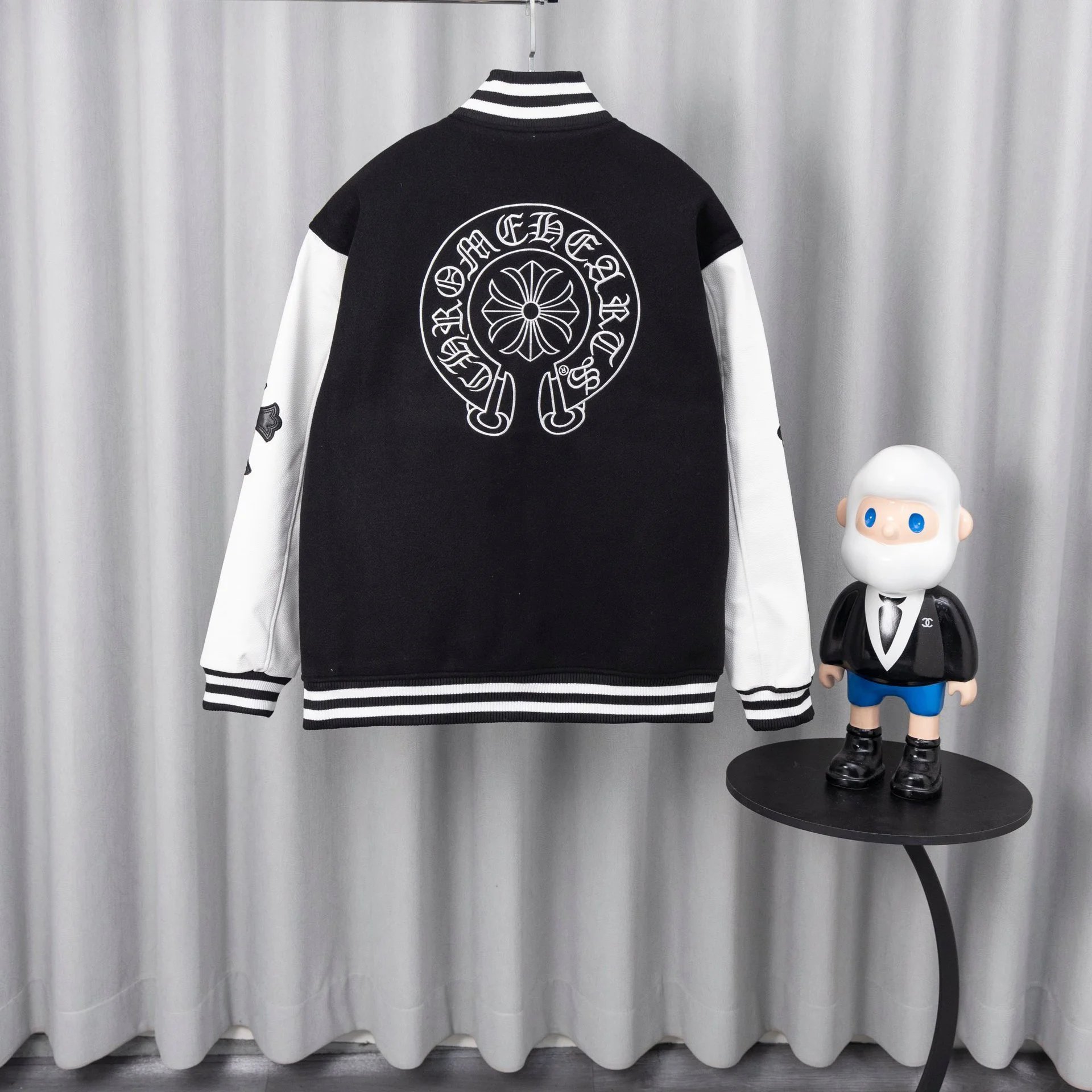 Chrome Hearts Varsity Jacket Black and White Outerwear Jacket - 27