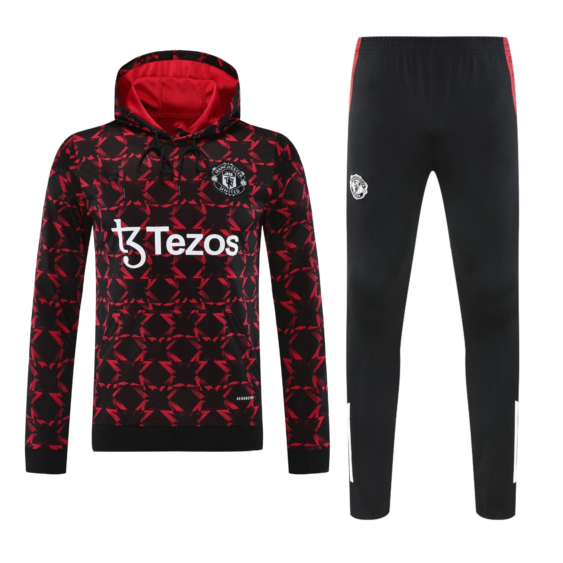 Flamengo Training Hoodie and Sweatpants Set Turquoise Navy Tracksuit - 5