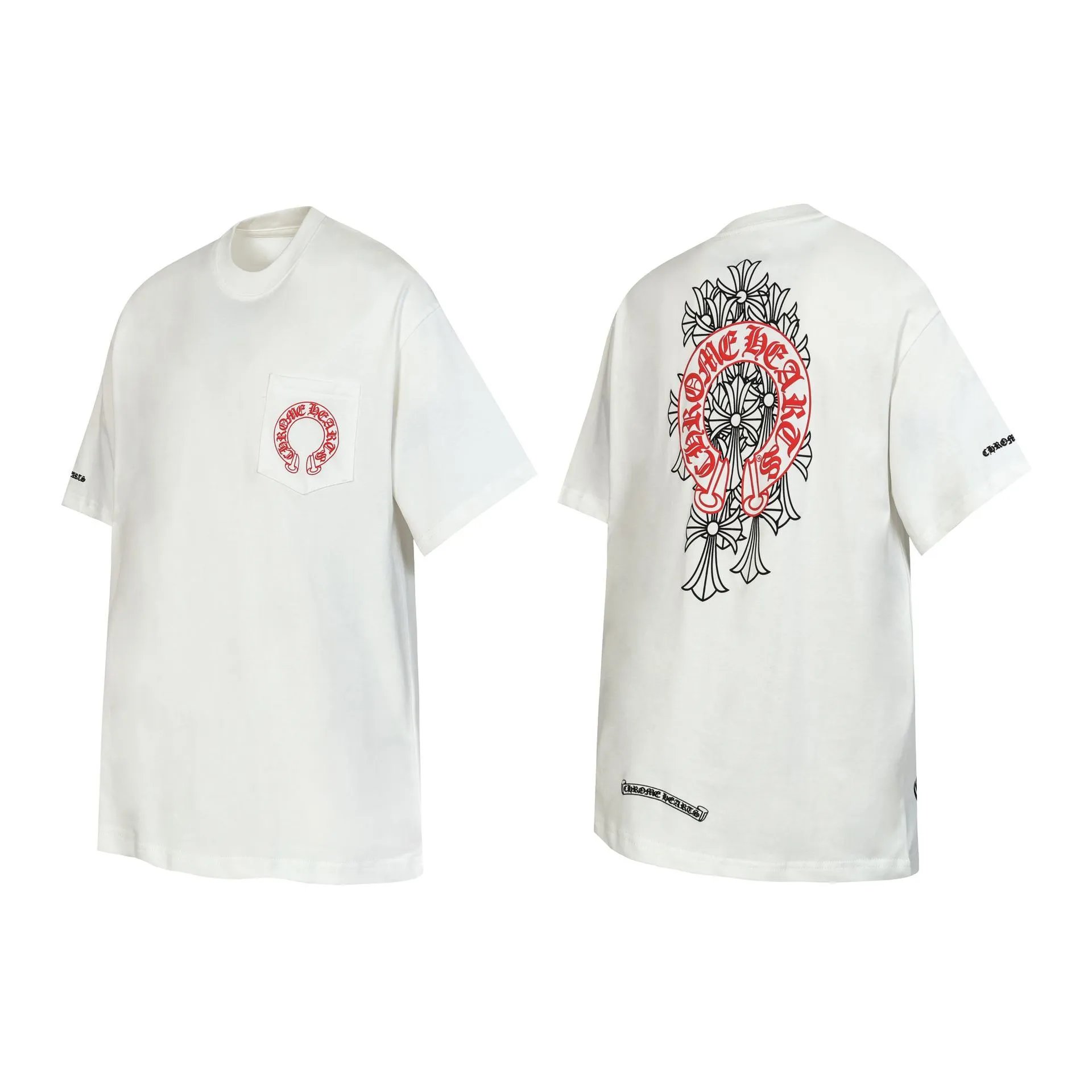 Off-White x Chrome Hearts Cross Motif White T-Shirt - 9