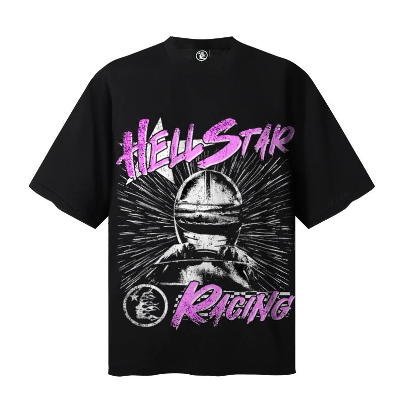 Hellstar Racing Graphic Print White T-Shirt - 4