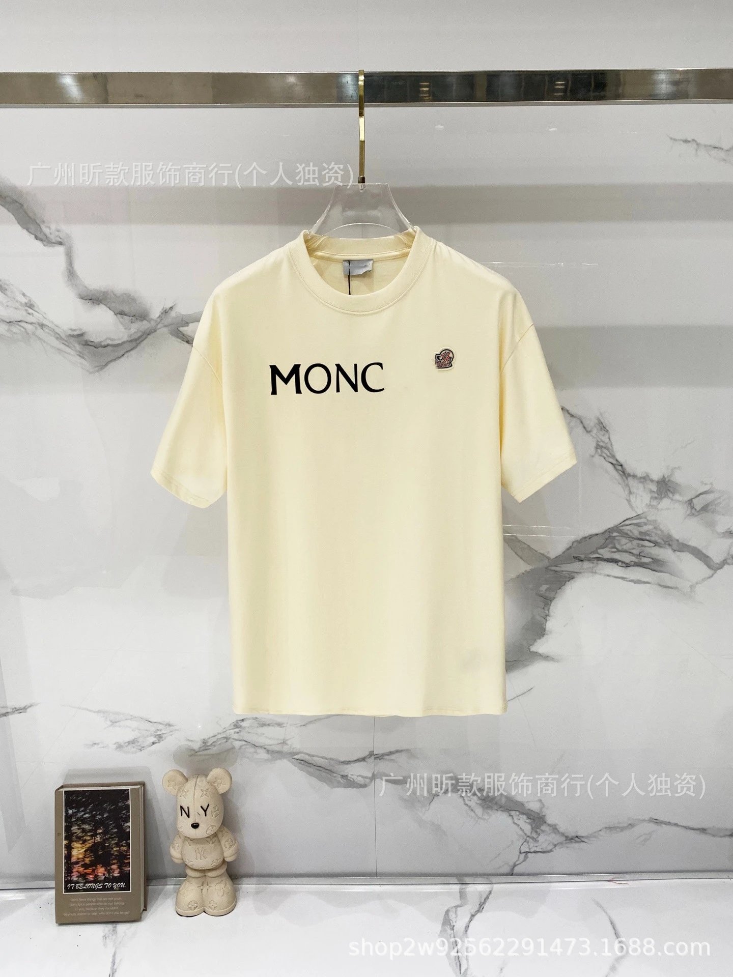 Moncler Logo Print White T-Shirt - 40