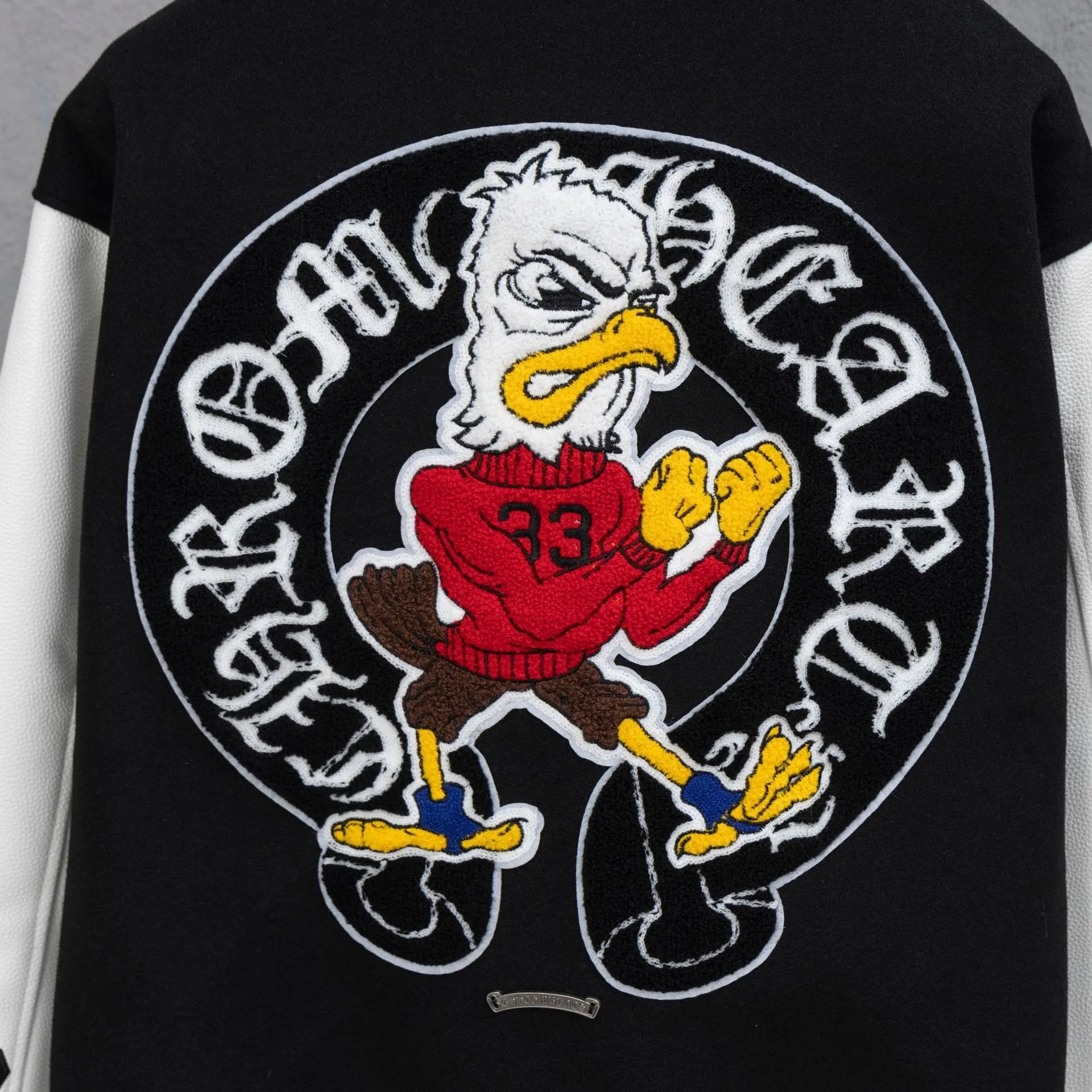 Chrome Hearts Varsity Jacket Black and White Outerwear Jacket - 42