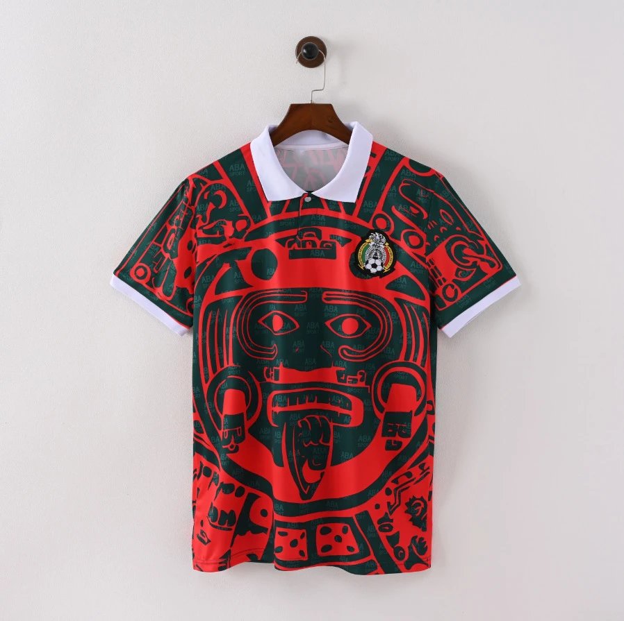 Design Spain National Team Retro Jersey Red / Navy Jersey - 8