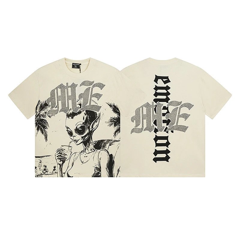 Hellstar Studios Graphic Print T-Shirt White - 16