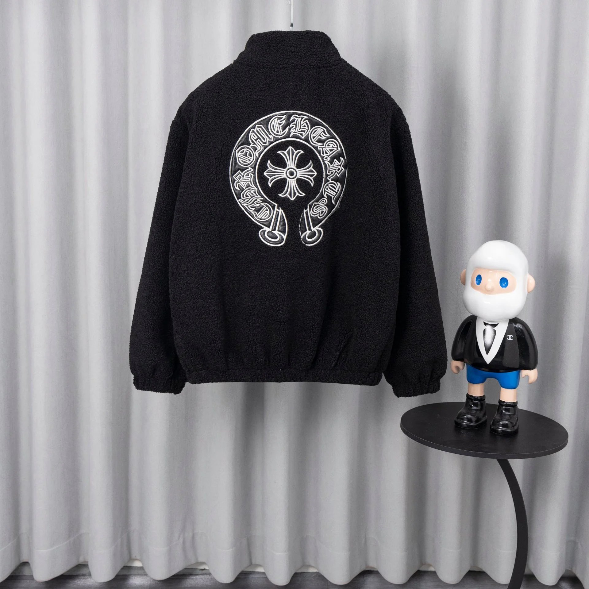 Chrome Hearts Varsity Jacket Black and White Outerwear Jacket - 7