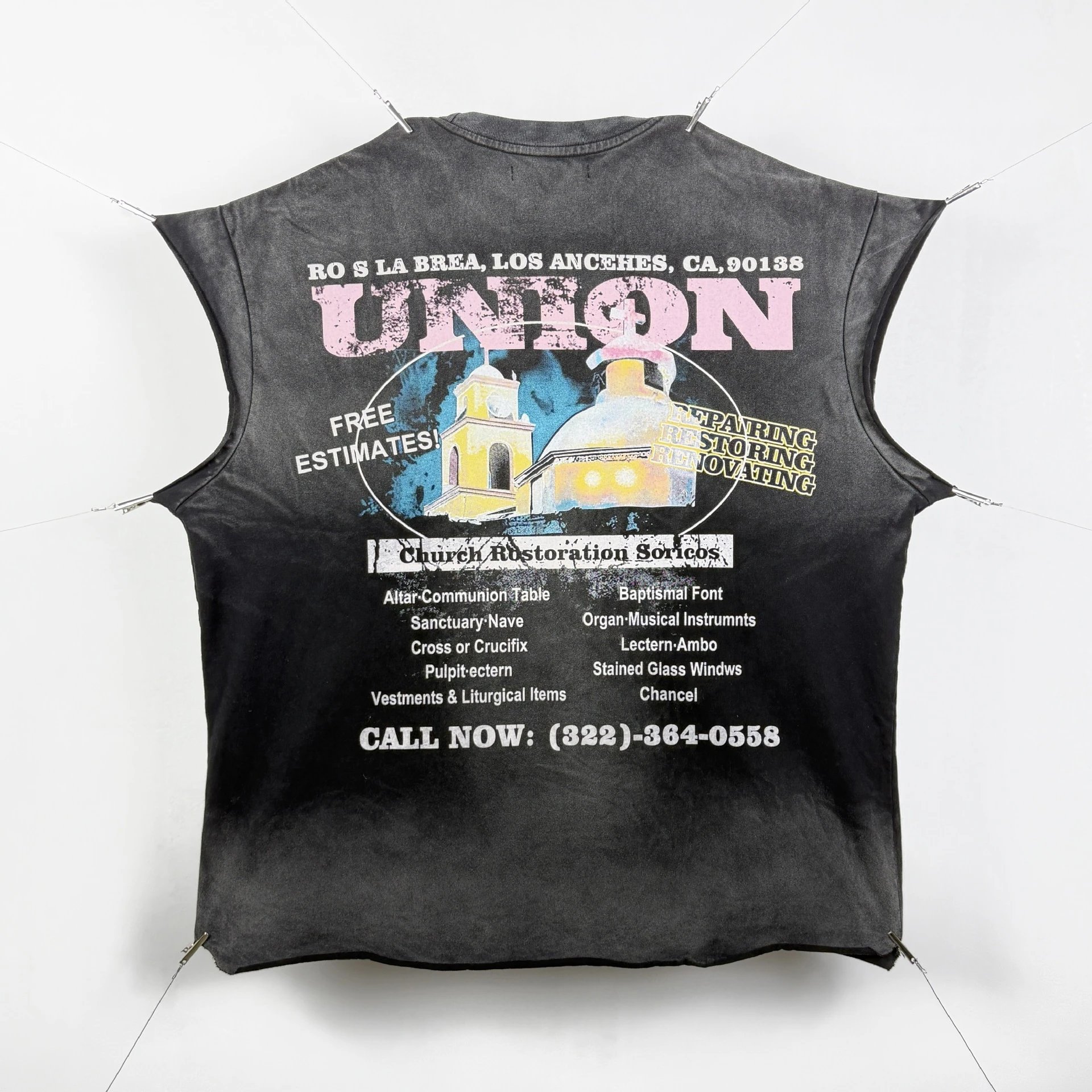 Design Sleeveless Graphic Tee Dark Gray T-Shirt - 24