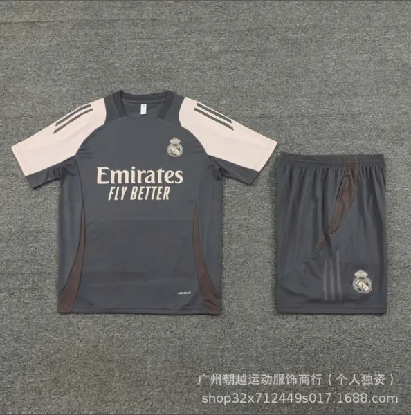 AFA Argentina National Team Training Kit Light Gray / Black Jersey and Shorts Set - 19
