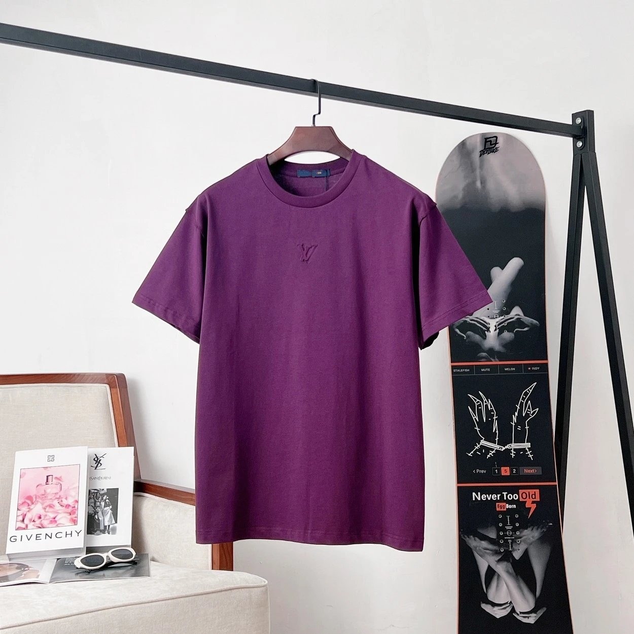 Louis Vuitton Monogram Embroidered Black T-Shirt - 6