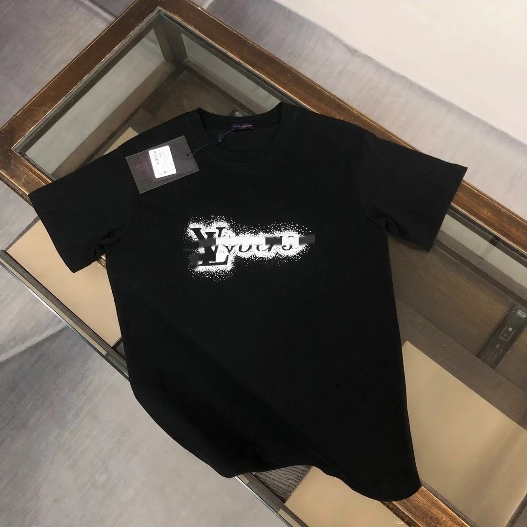 Louis Vuitton Painted Logo Black T-Shirt - 4