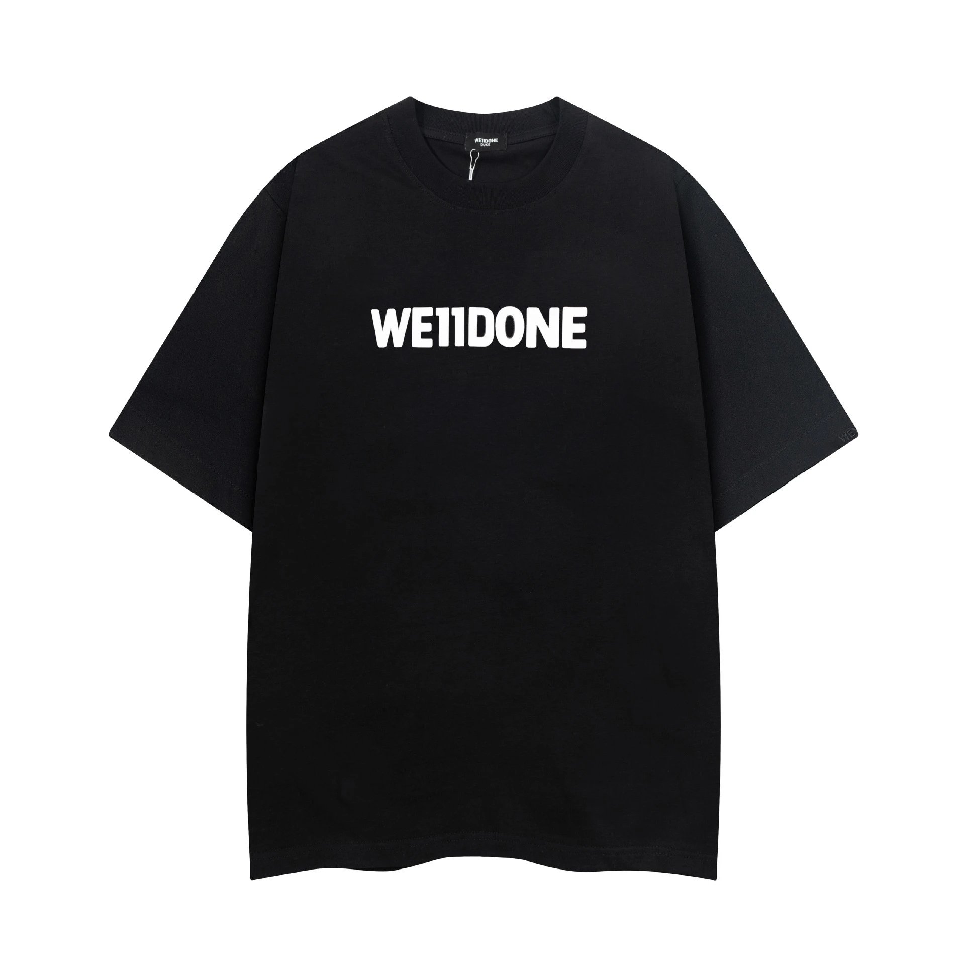 Design Wetdone Distorted Logo Black Oversized T-Shirt T-Shirts - 12