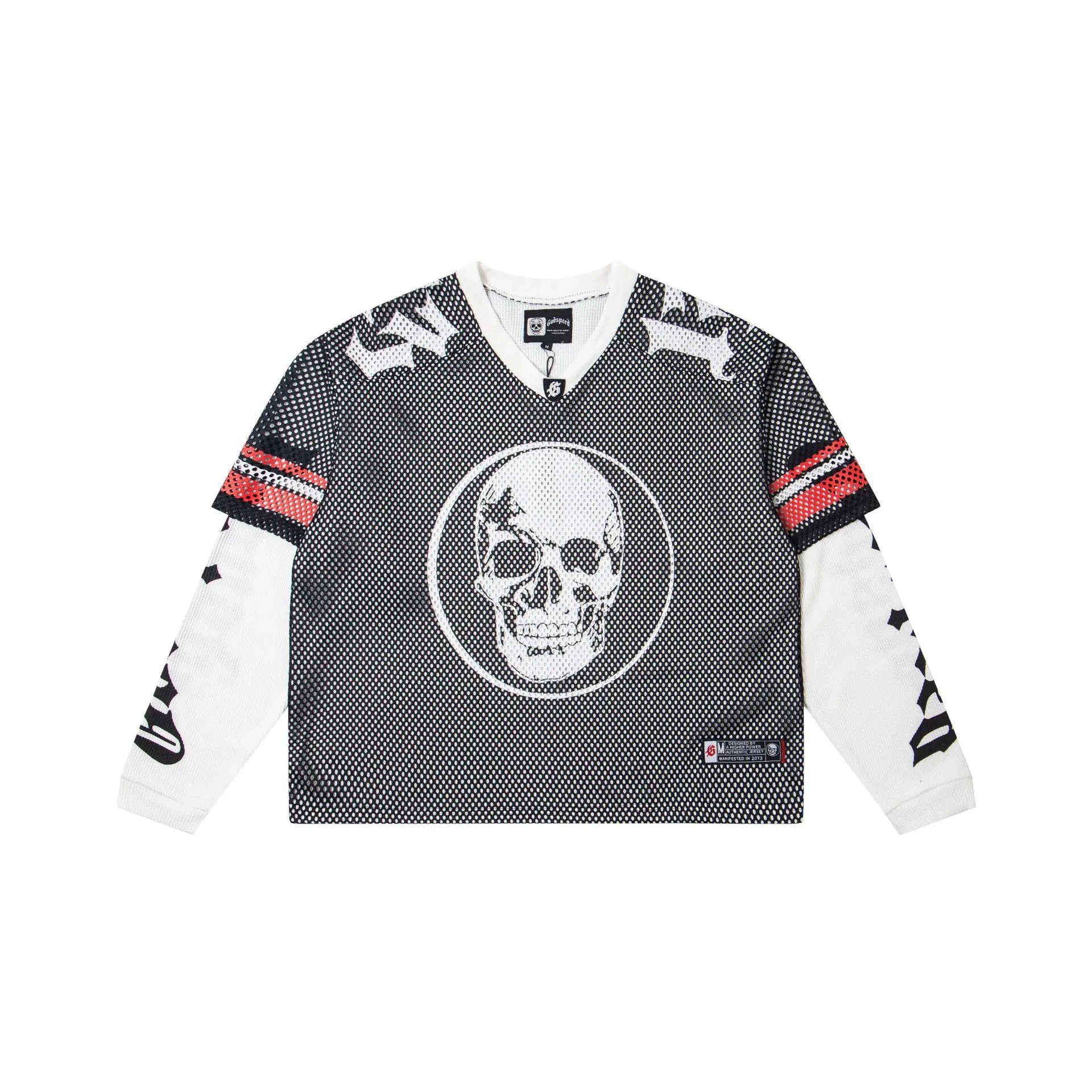 Godspeed Skull Mesh Jersey Black / White / Orange - 32