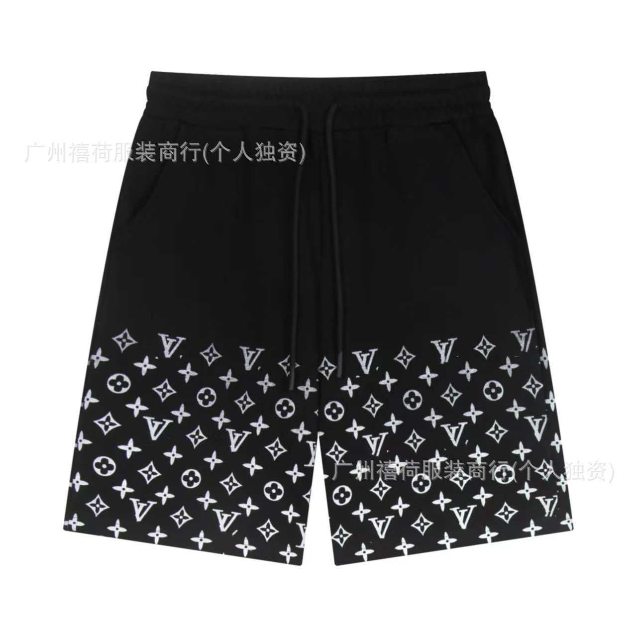 Louis Vuitton Monogram Print Drawstring Shorts White - 7