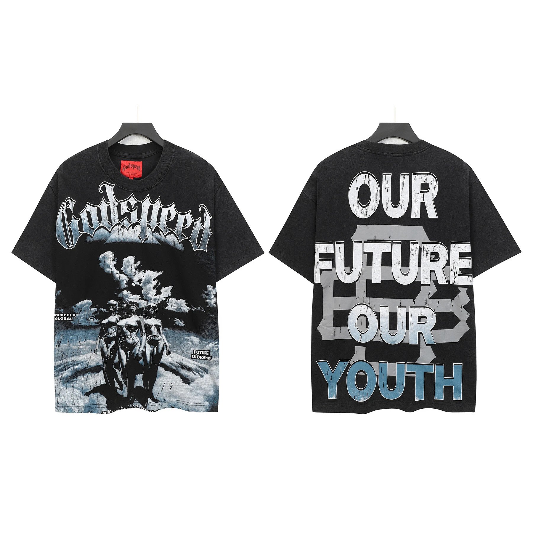 Hellstar Records x Death Before Dishonor Graphic Print White T-Shirt - 15