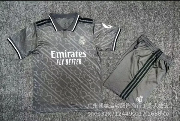 Real Madrid Third Kit 2023-24 Gray Jersey and Shorts Set - 1