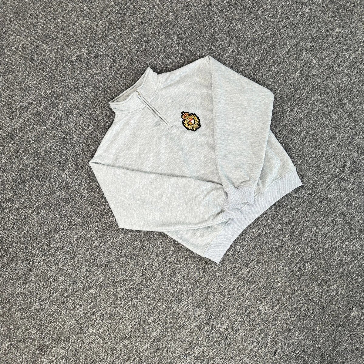 Burberry Logo-Embroidered Heather Gray Sweatpants - 31