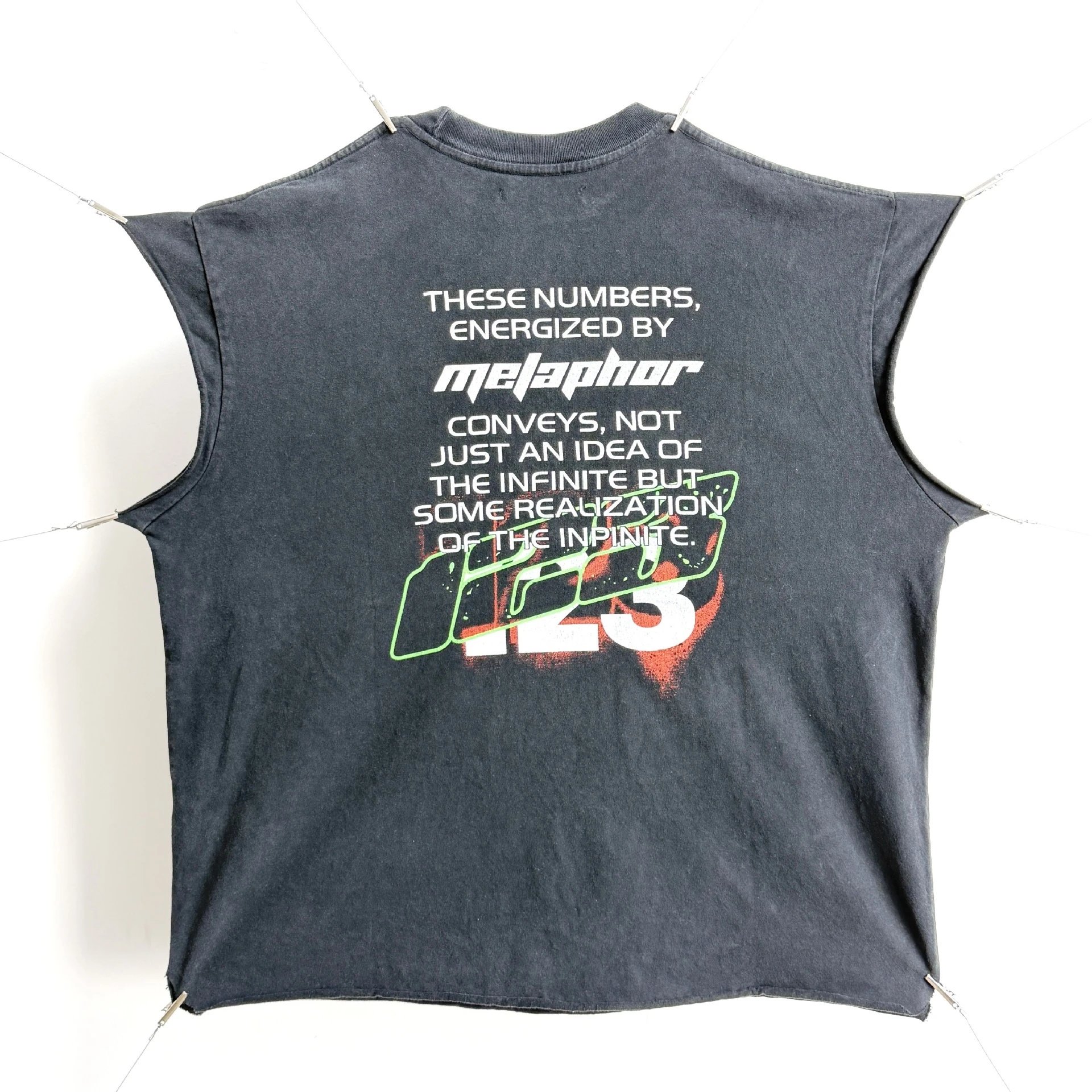 Design Sleeveless Graphic Tee Dark Gray T-Shirt - 26