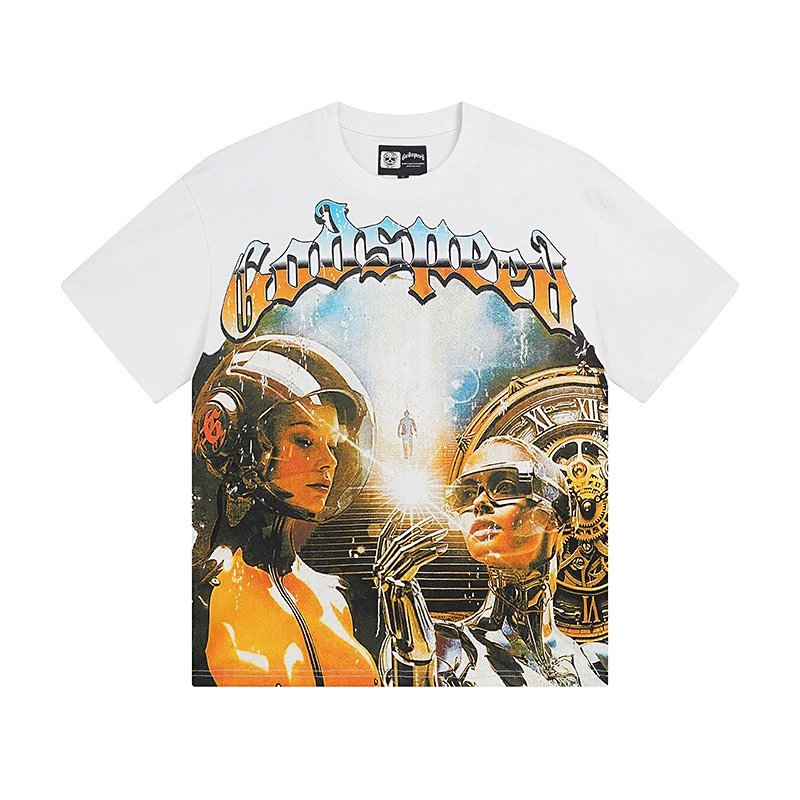 Godspeed Casino Skull Graphic T-Shirt White - 6